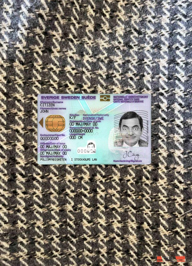 Sweden ID photolook FRONT PSD template